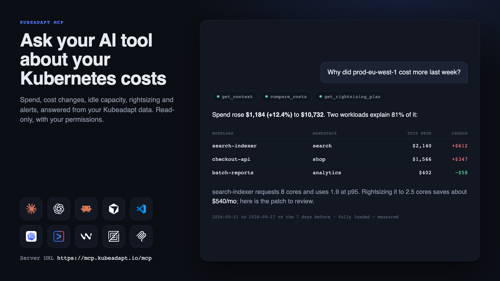 Introducing Kubeadapt MCP: Ask Your AI Tools About Your Kubernetes Costs